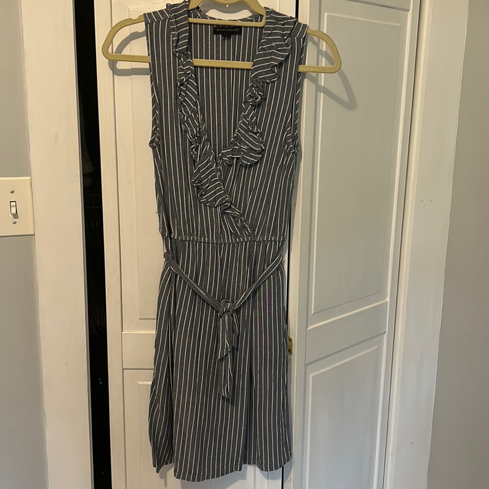 Banana Republic striped wrap dress